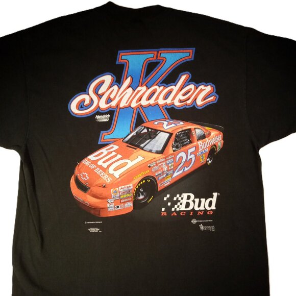 SCHRADER BUD Racing Graphic TEE Vintage 1996 Hendrick Motorsports NASCAR XL - Picture 8 of 12